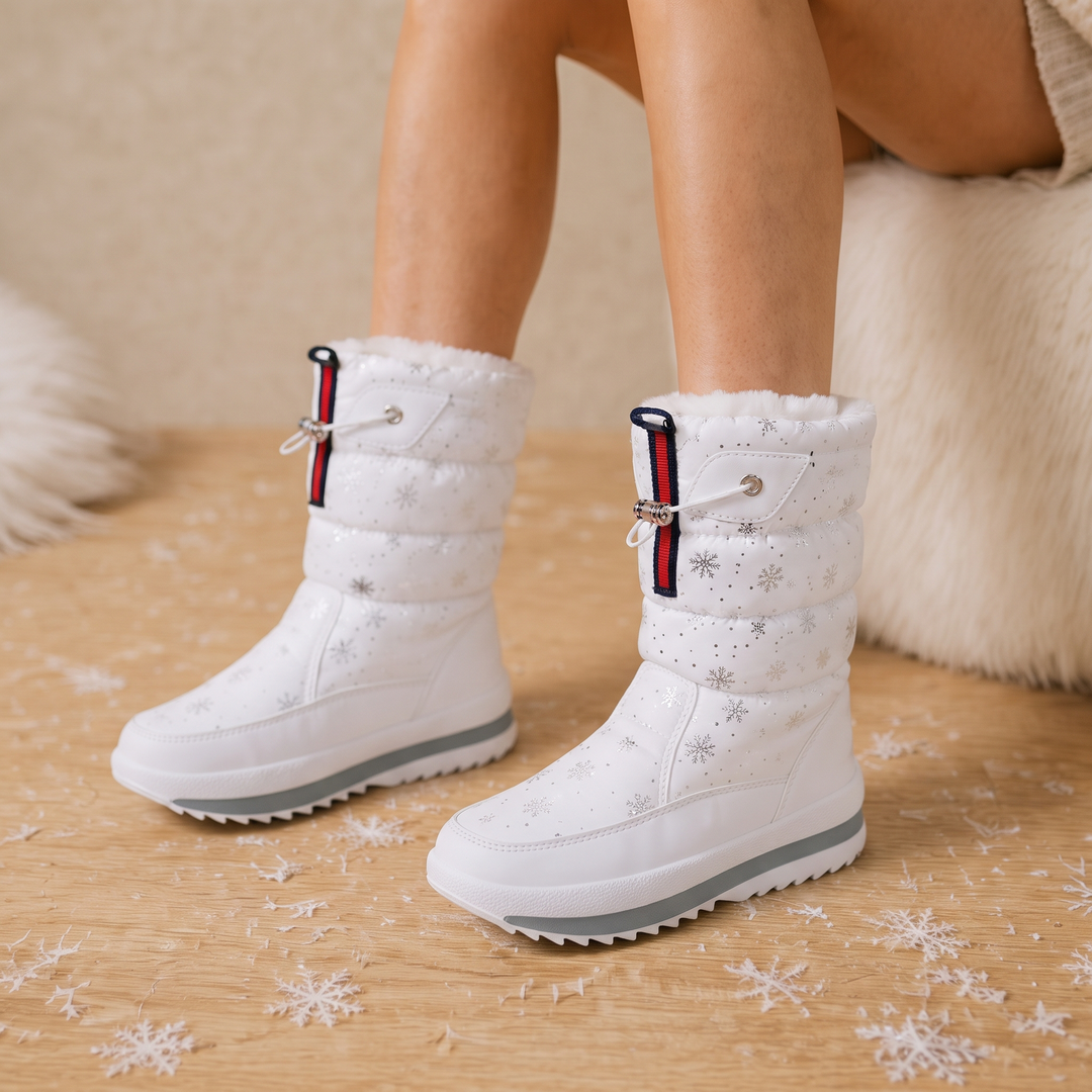 Frostelle | Snowflake-Print Winter Boots for Cozy Feet