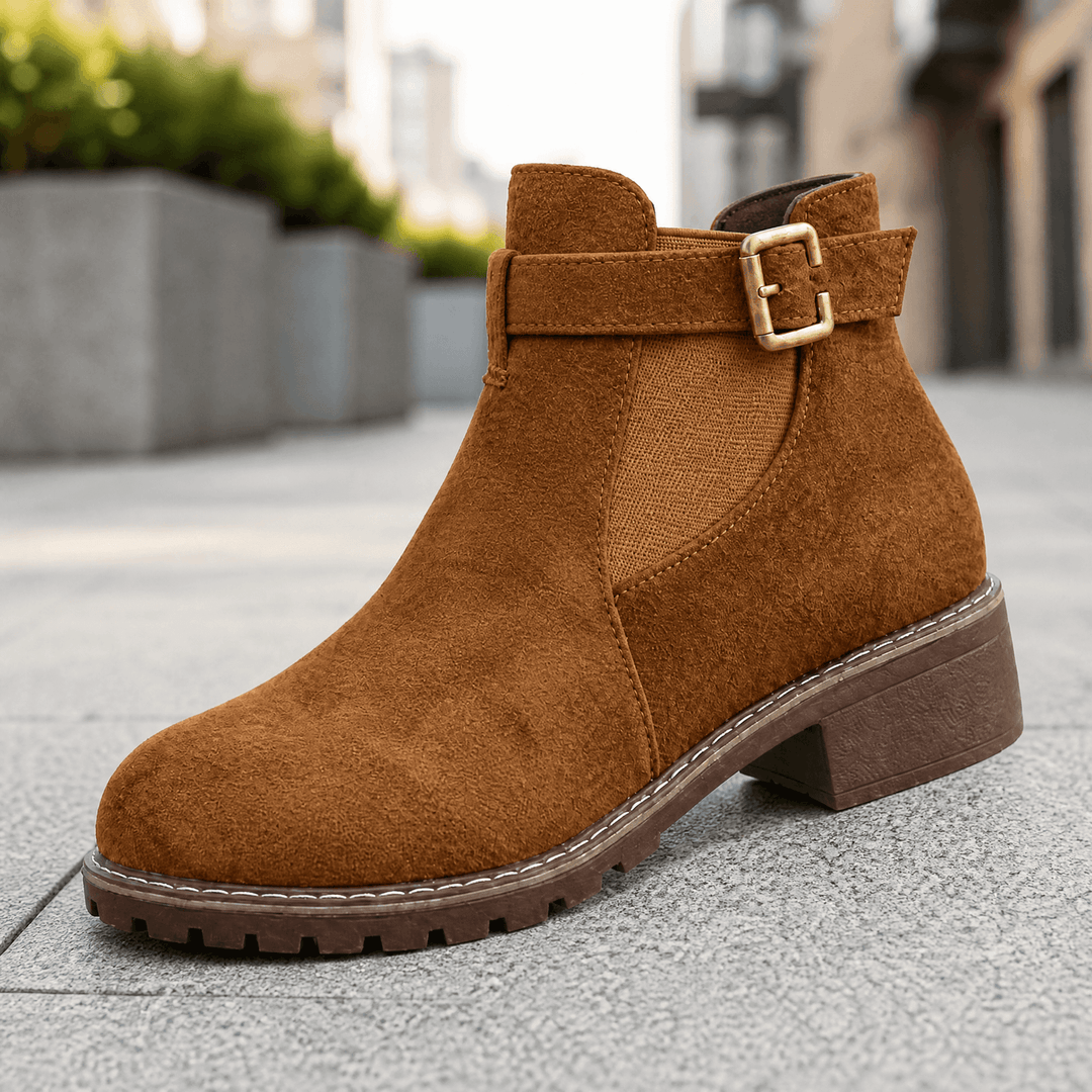 Solara | Slip On Low Heel Ankle Boots for Women