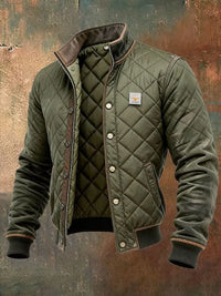 Sebastian | Rugged Quilted Jacket with Leather Accents