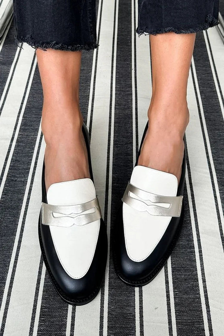 Alessandra | Eleganti mocassini da donna slip-on bicolore