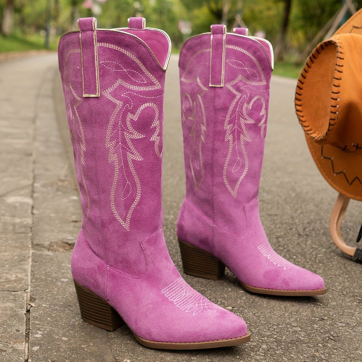 Madison | Bottes de cowboy western à tige large brodées