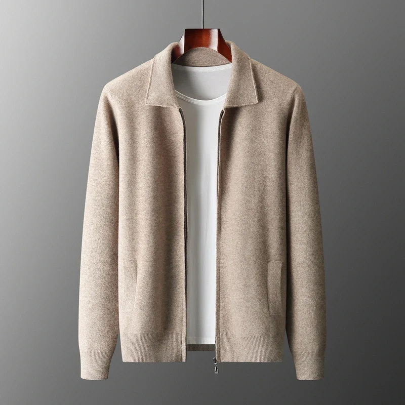 Ethan | Anspruchsvoller und stilvoller Strick-Cardigan mit durchgehendem Reißverschluss