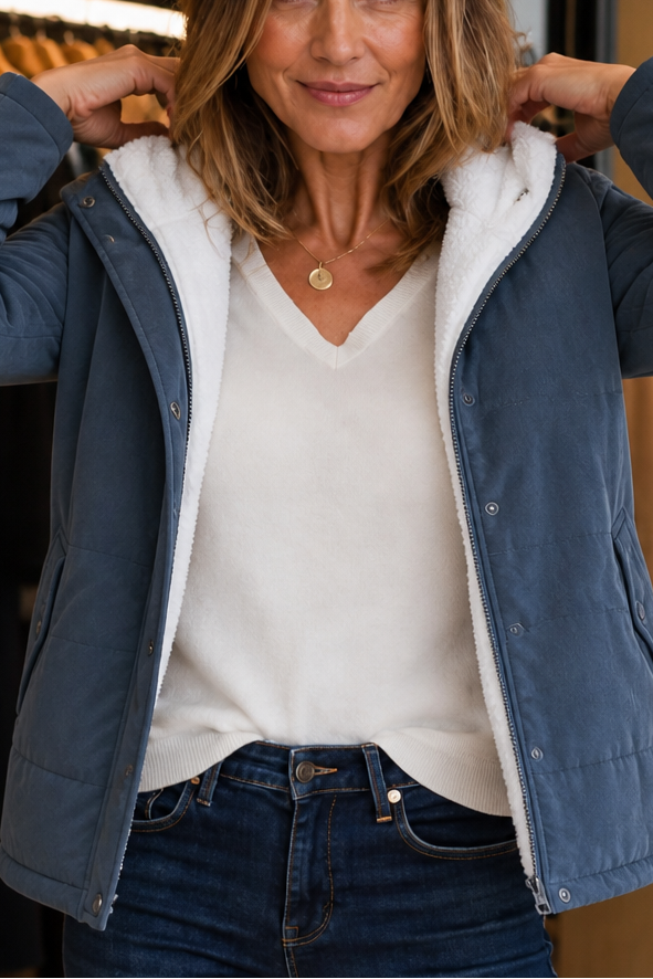 Coldbourne | Thickened Hooded Puffer Jacket – Cozy Winter Style for Women