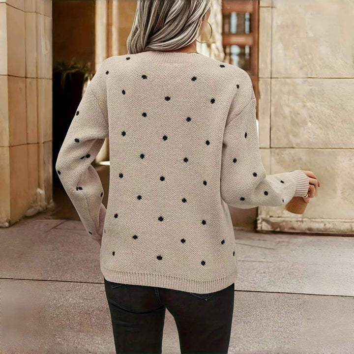 Luna | Elegant And Textured Dotted Knit Sweater