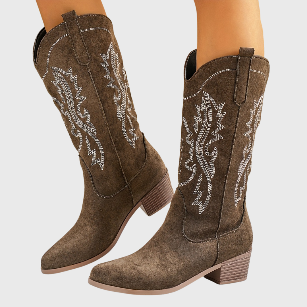 Camille | Stivali da cowboy eleganti e ricamati