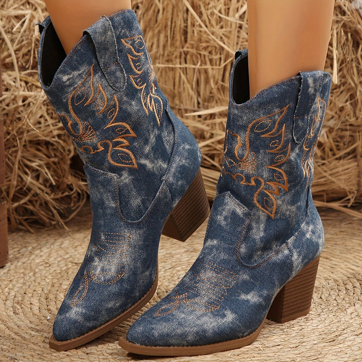 Katharina | Bottes de cowboy élégantes et intemporelles à tige large
