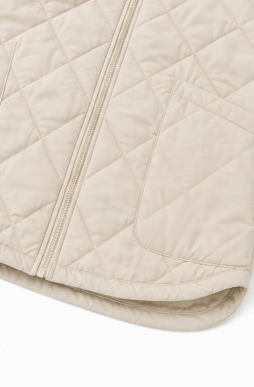 Knitpuff | Knit-Panel Quilted Puffer Jacket for Women
