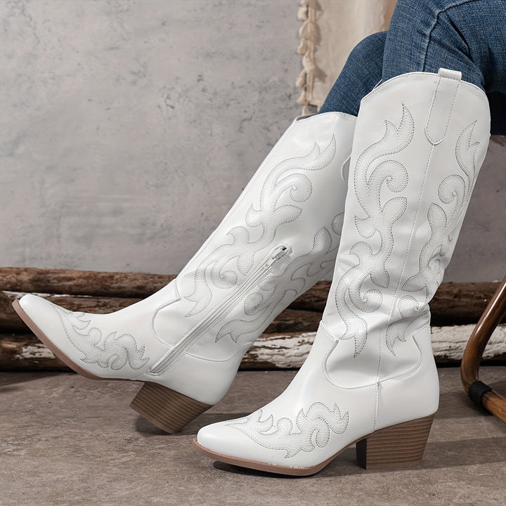 Stella | Stivali da cowboy eleganti e senza tempo per polpacci larghi