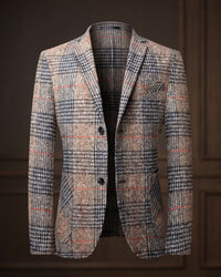 Henry | Blazer à carreaux Glen doux au toucher pour un style quotidien raffiné