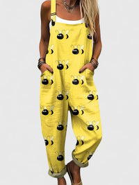 Camille | Playful Bee Print Casual Jumpsuit