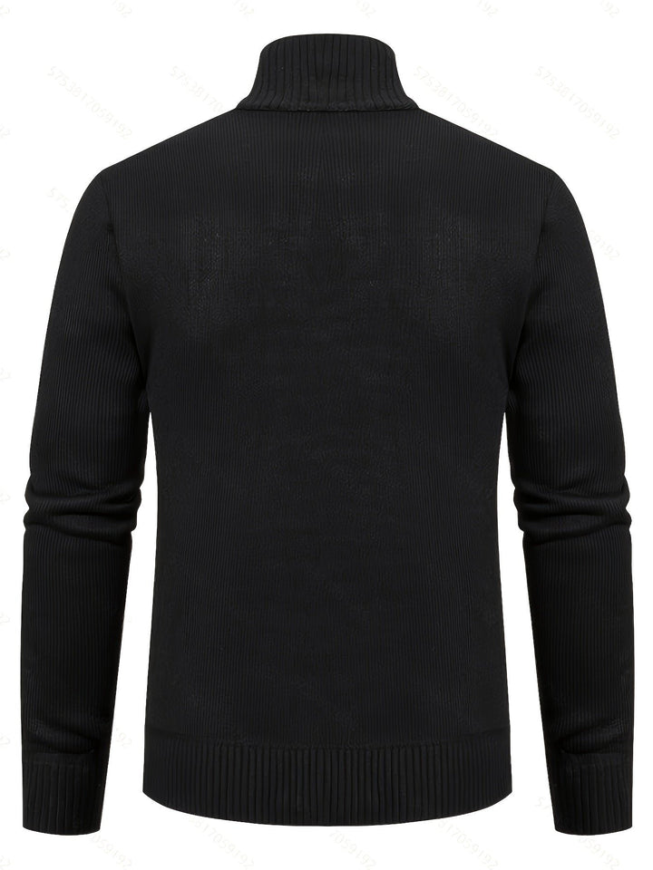 Walter | Full-Zip Cardigan – Textured Design for Men