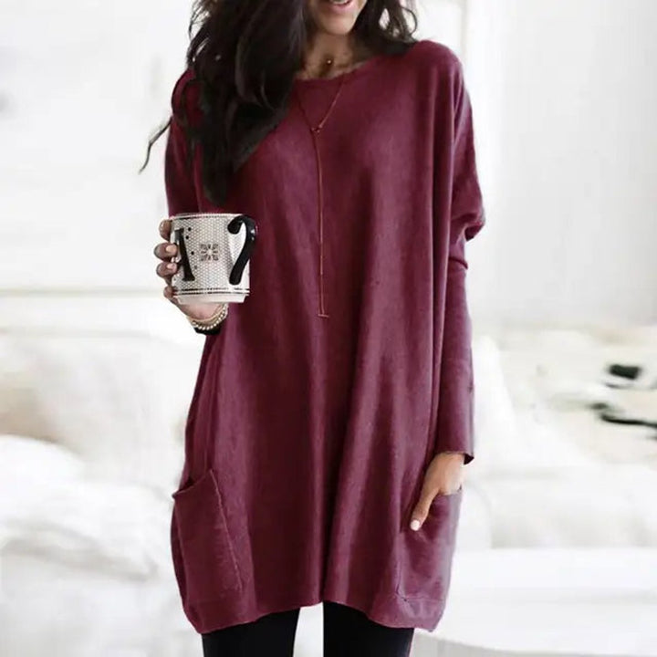 Olivia | Comfortable Oversized Tunic Sweater with Pocket