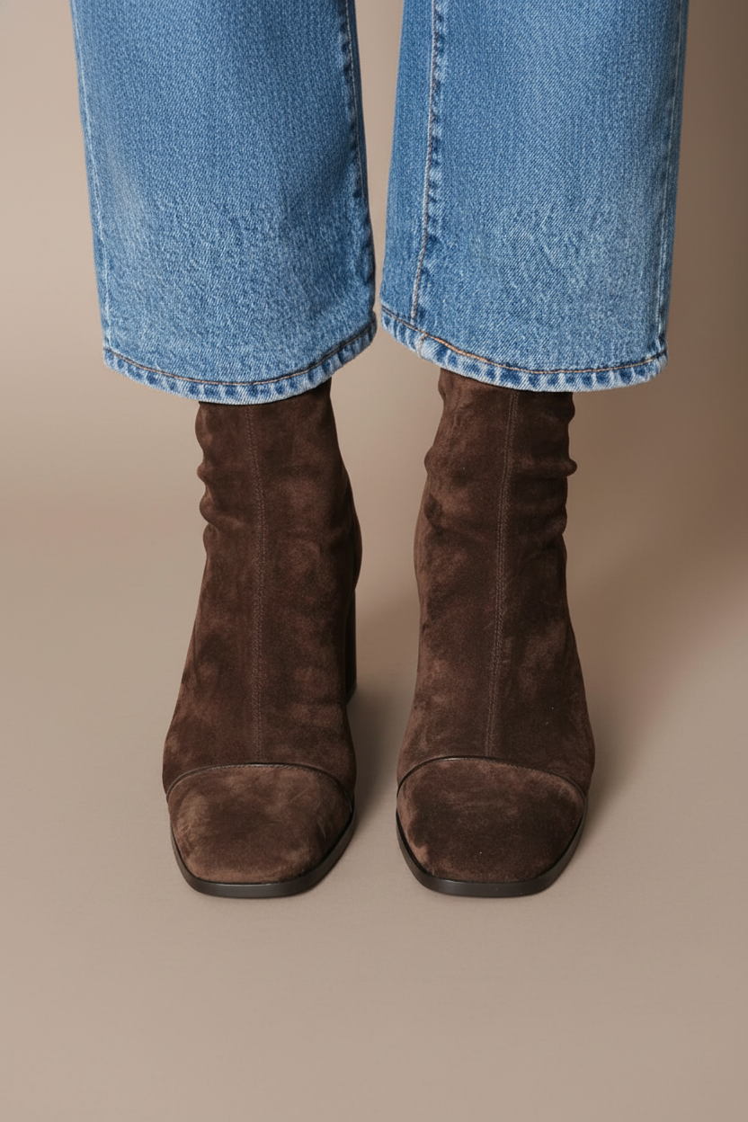 Maya | Bottines modernes à bout carré et talon bloc