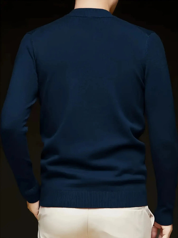 Jonah | Mock Neck Knit Sweater for Men – Comfortable Everyday Style