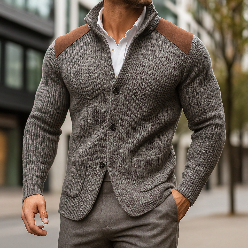 Stephan | Blazer in maglia testurizzata confortevole e raffinato