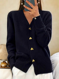 Sophia | Eleganter und kuscheliger Strick-Cardigan mit Herzknöpfen