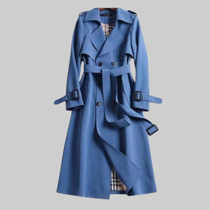 Olivia | Elegante trench coat lungo doppiopetto