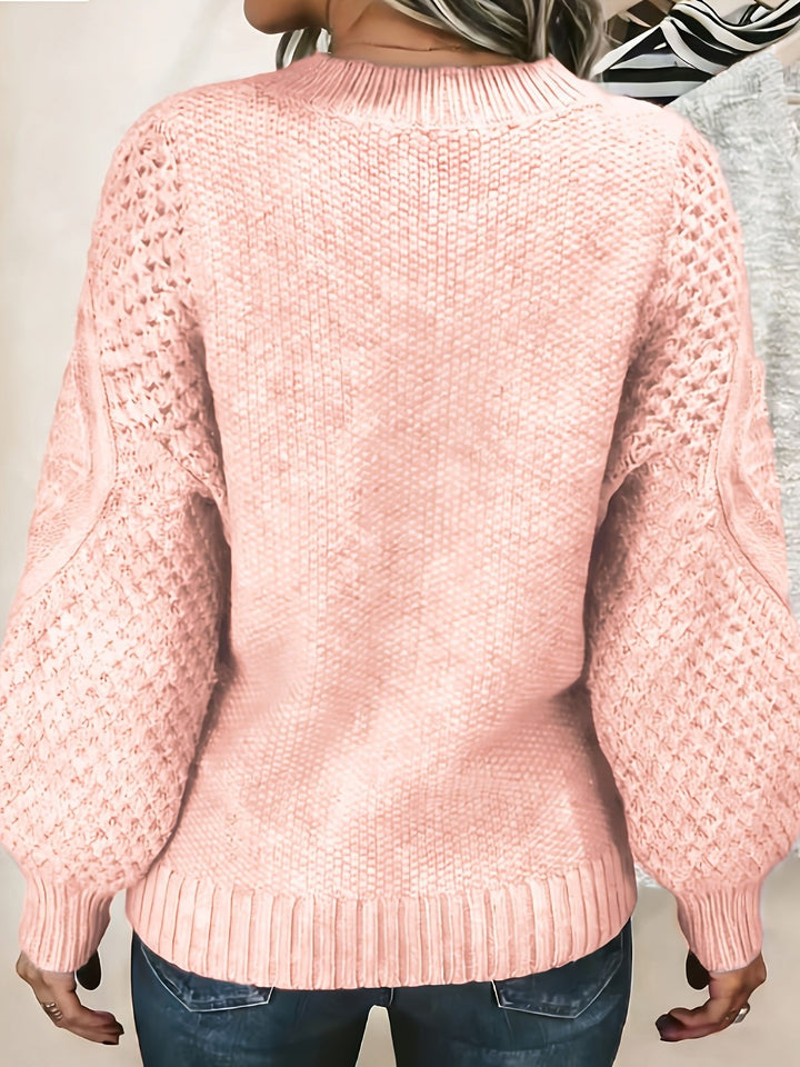 Bonnie | Lantern-Sleeve Sweater – Cozy Style for Women