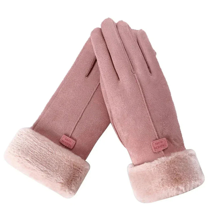 Drune | Luxury Women's Gloves with Faux Fur Trim