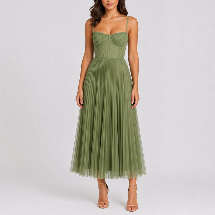 Franziska | Romantico ed elegante abito midi autunnale da cerimonia in tulle