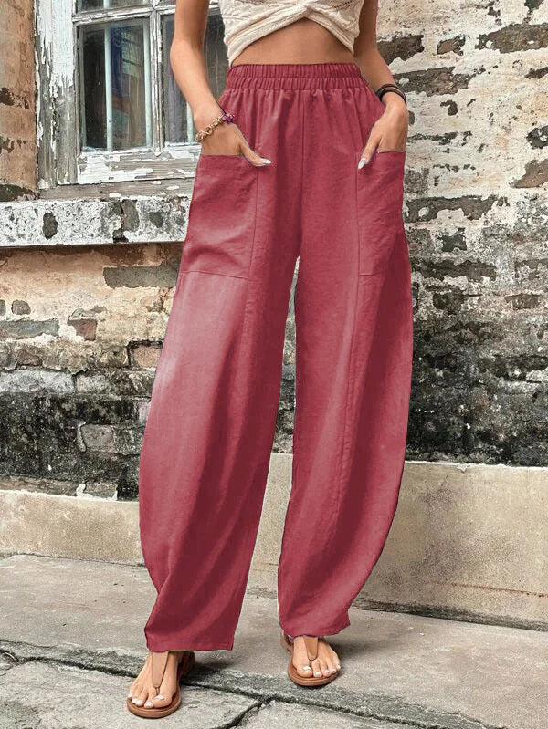 Sophia | Luftige und lässige Palazzo-Hose mit weitem Bein