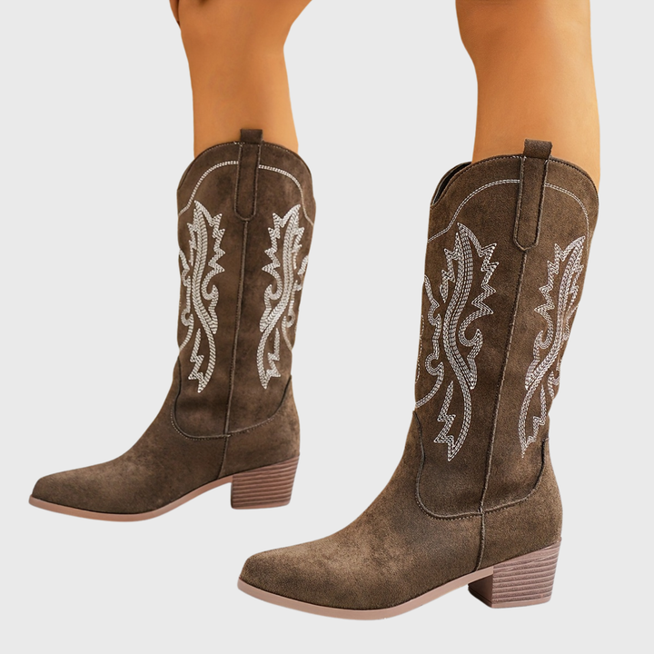 Camille | Stivali da cowboy eleganti e ricamati