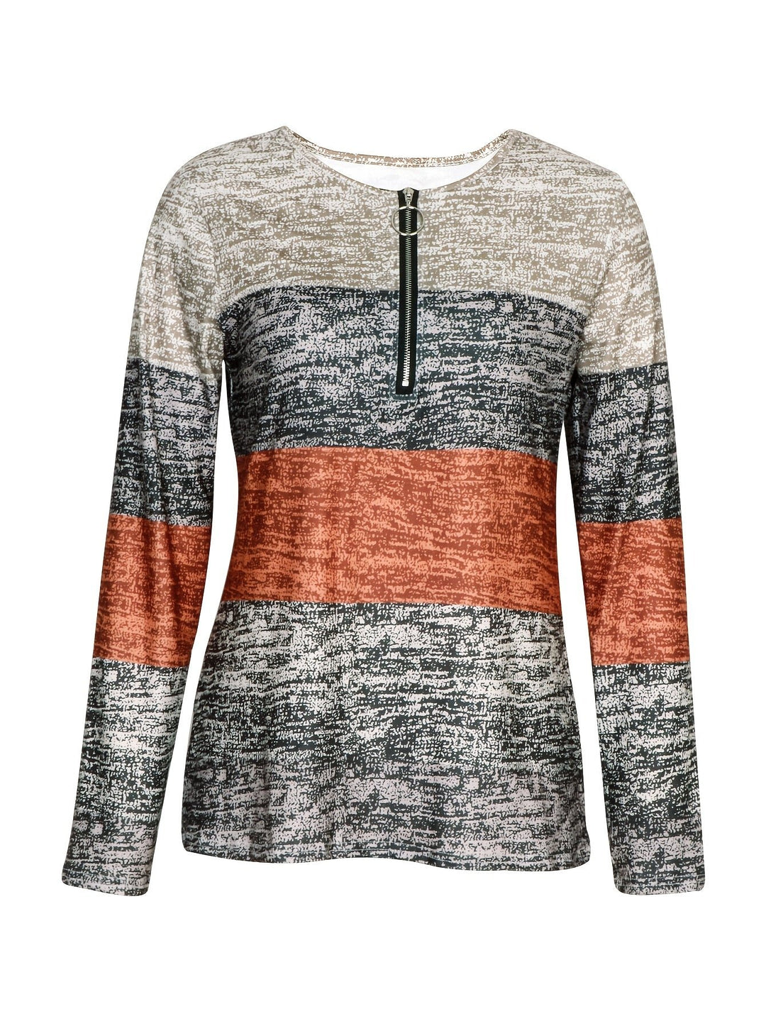 Ophelia | Colorblock Quarter-Zip Top – Effortless Everyday Style
