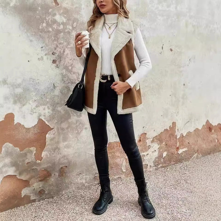 Clara | Elegante und warme Winterweste mit Knopfleiste