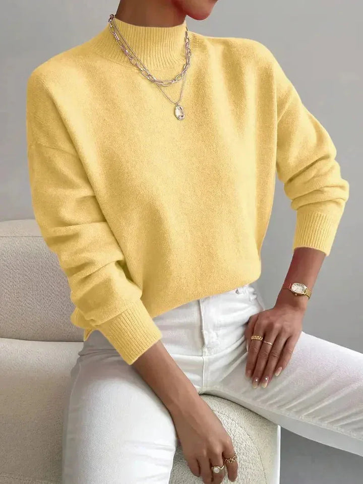 Evelyn | Comfortable And Timeless Turtleneck Knit Sweater