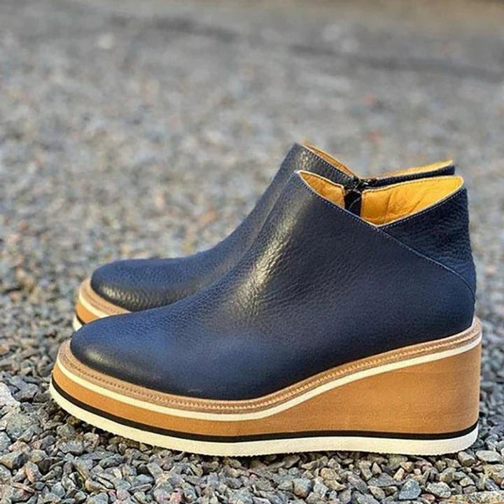Aurora | Vintage-Inspired Platform Wedge Ankle Boots