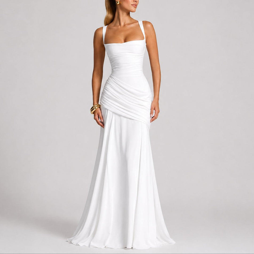 Sophia | Robe longue élégante et sophistiquée pour mariage d’automne