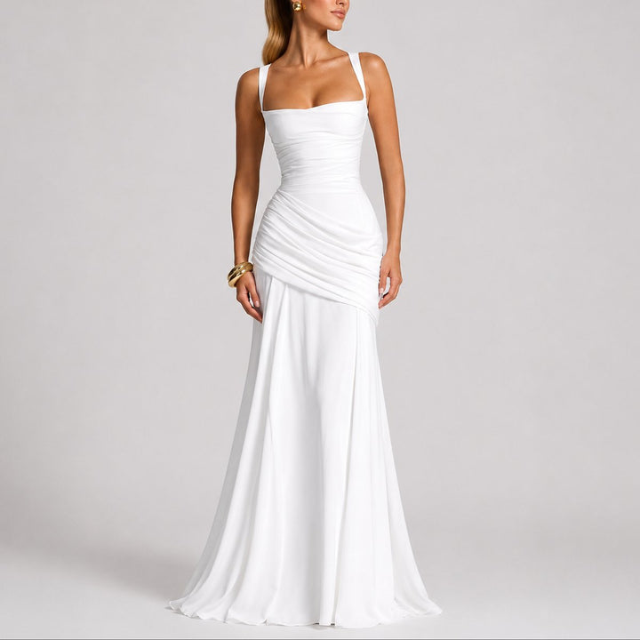 Sophia | Robe longue élégante et sophistiquée pour mariage d’automne