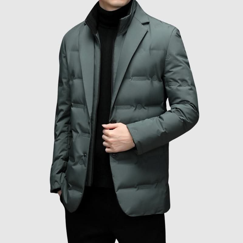 Lurevo | Puffer Jacket – Slim Profile Winter Coat for Men