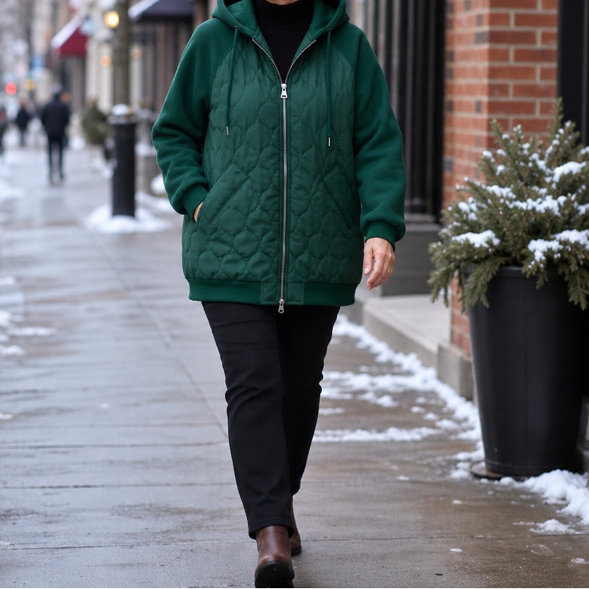 Wearbella | Quilted Hooded Puffer Jacket for Women