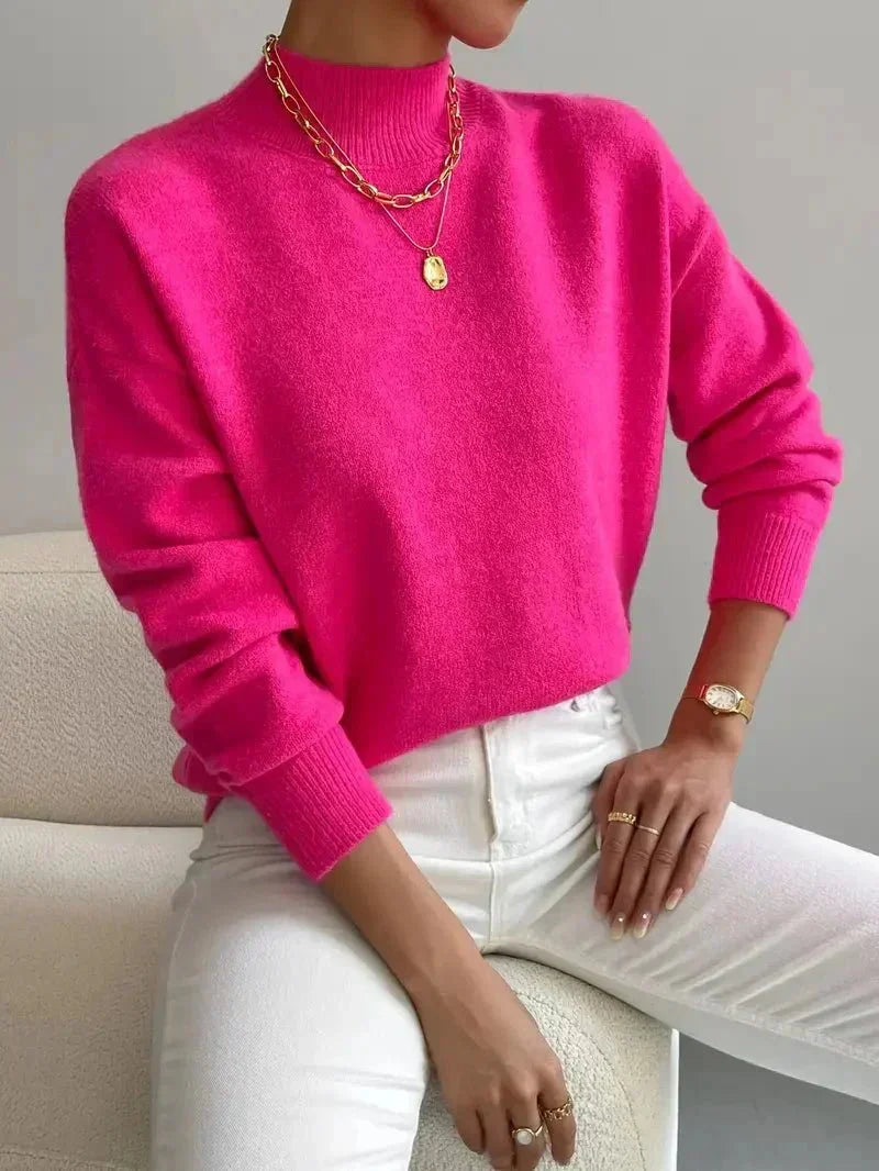 Evelyn | Comfortable And Timeless Turtleneck Knit Sweater