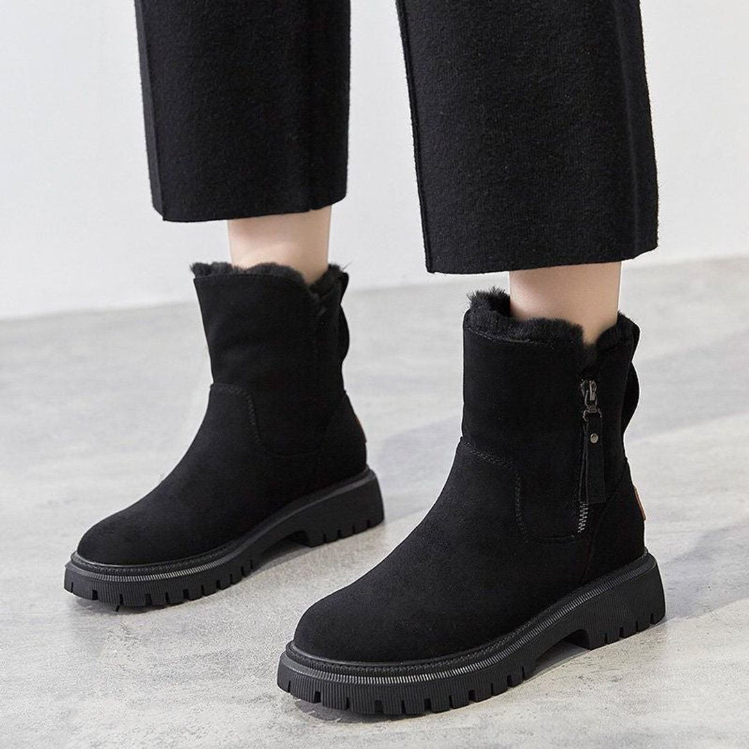 Olivia | Stivaletti in camoscio chic e confortevoli, senza lacci, per l'inverno