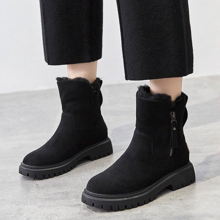 Olivia | Stivaletti in camoscio chic e confortevoli, senza lacci, per l'inverno