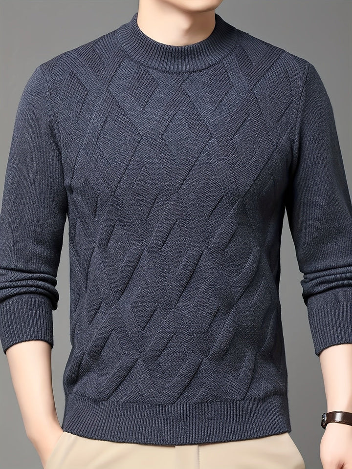 Elysian | Textured Mock-Neck Sweater for Effortless Style