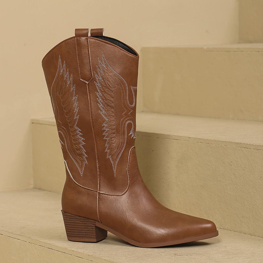 Daniela | Stivali da cowboy eleganti e alla moda per polpacci larghi