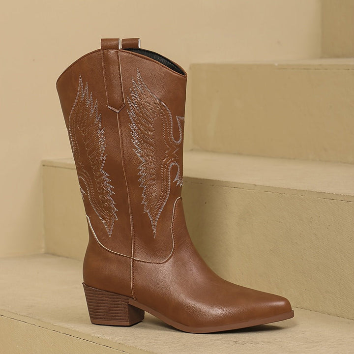 Daniela | Stivali da cowboy eleganti e alla moda per polpacci larghi