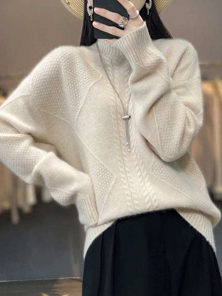 Cleo | Cashmere Sweater – Luxuriously Soft Turtleneck Style for Women