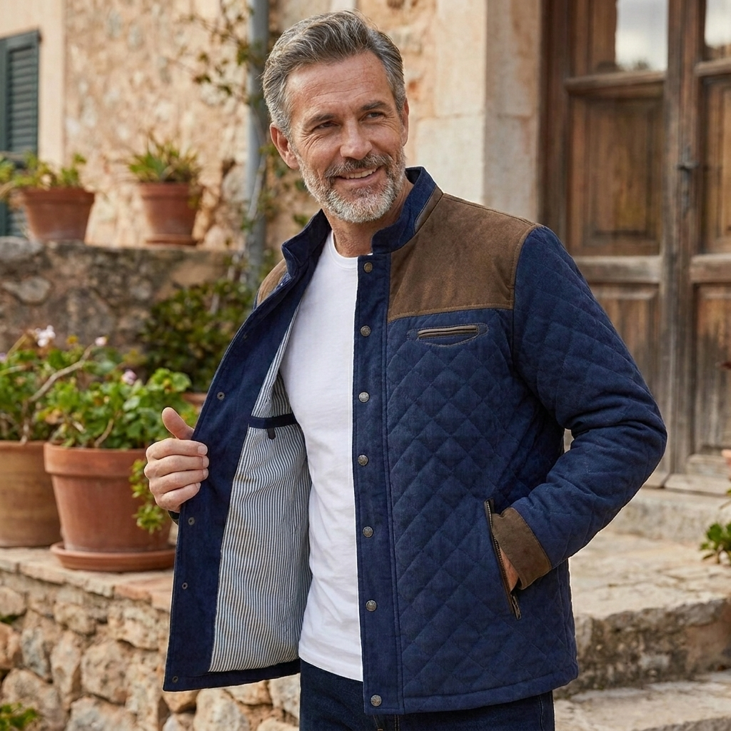 Fairmont | Patchwork Jacket – Rugged and Warm Style for Men