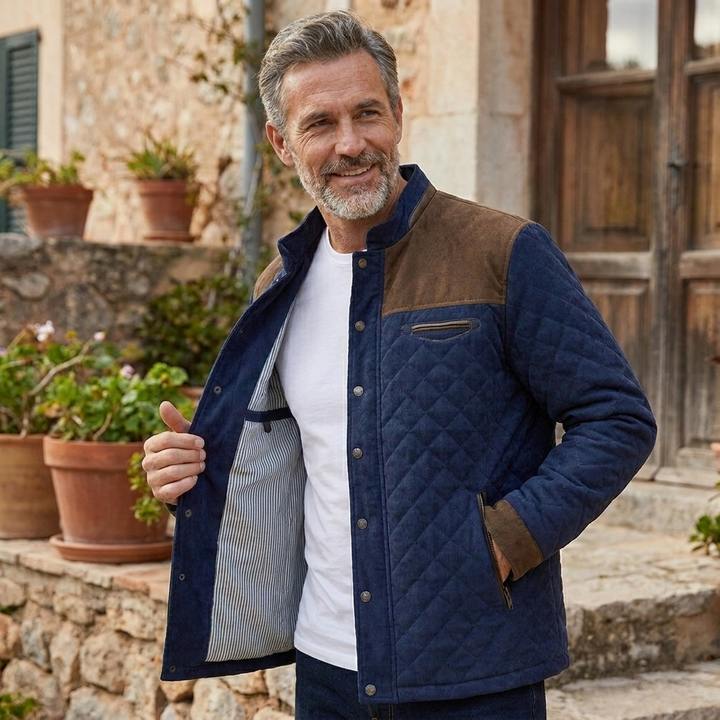 Fairmont | Patchwork Jacket – Rugged and Warm Style for Men