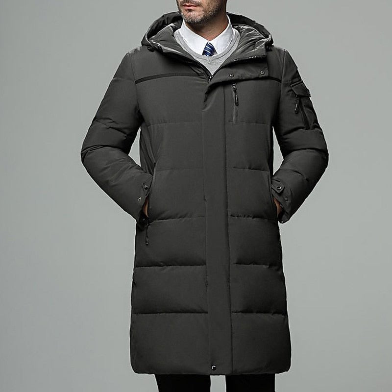 Wade | Longline Puffer Coat – Essential Warmth for Men