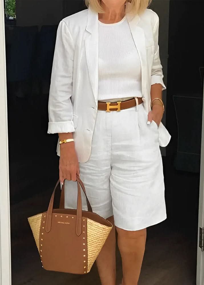 Riley | Two-Piece Suit Set – Stylish Blazer and Tailored Shorts