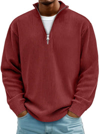 Oliver | Stylish and Comfortable Ribbed Quarter-Zip Knitted Sweater