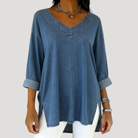 Elena | Top tunica lungo da donna elegante e comodo con scollo a V