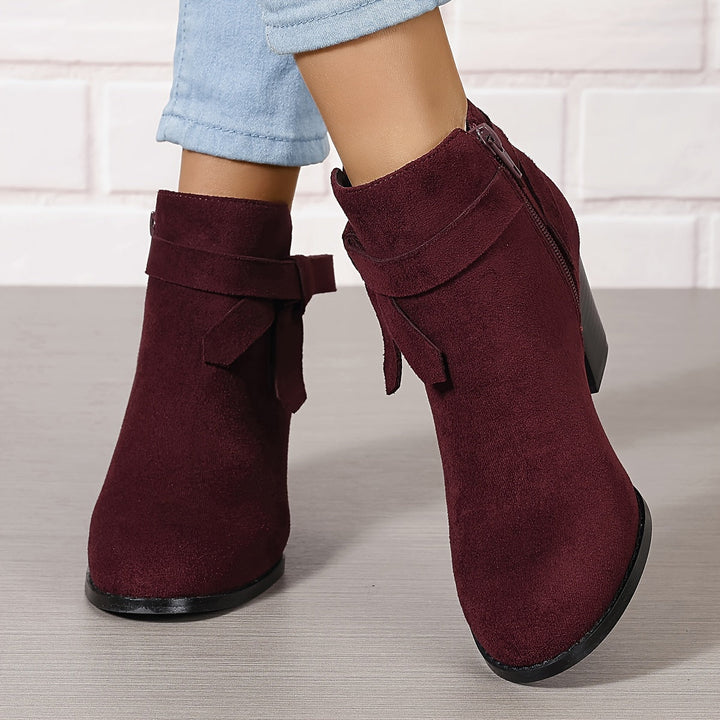 Clara | Bottines féminines à bout pointu avec détail en nœud